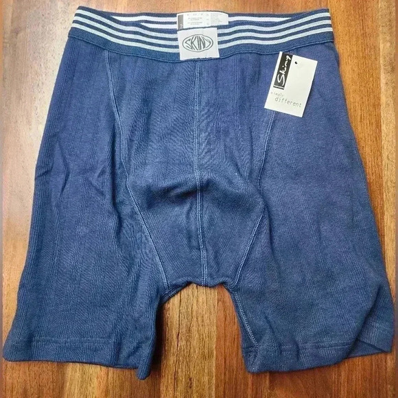 NWT Vintage Skiny Basic Now boxer pant briefs marine blue #72372 Small - Picture 1 of 5